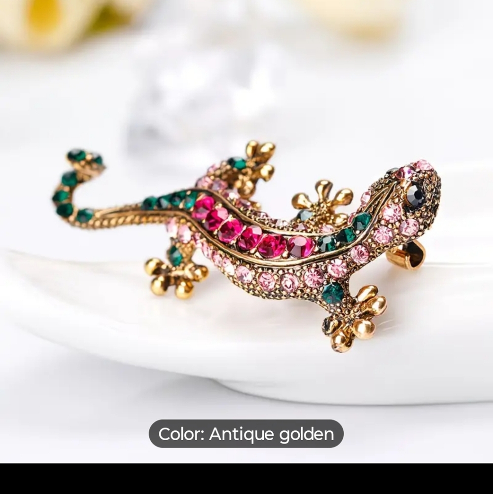 Retro Lizard Brooch - Picture 2 of 3